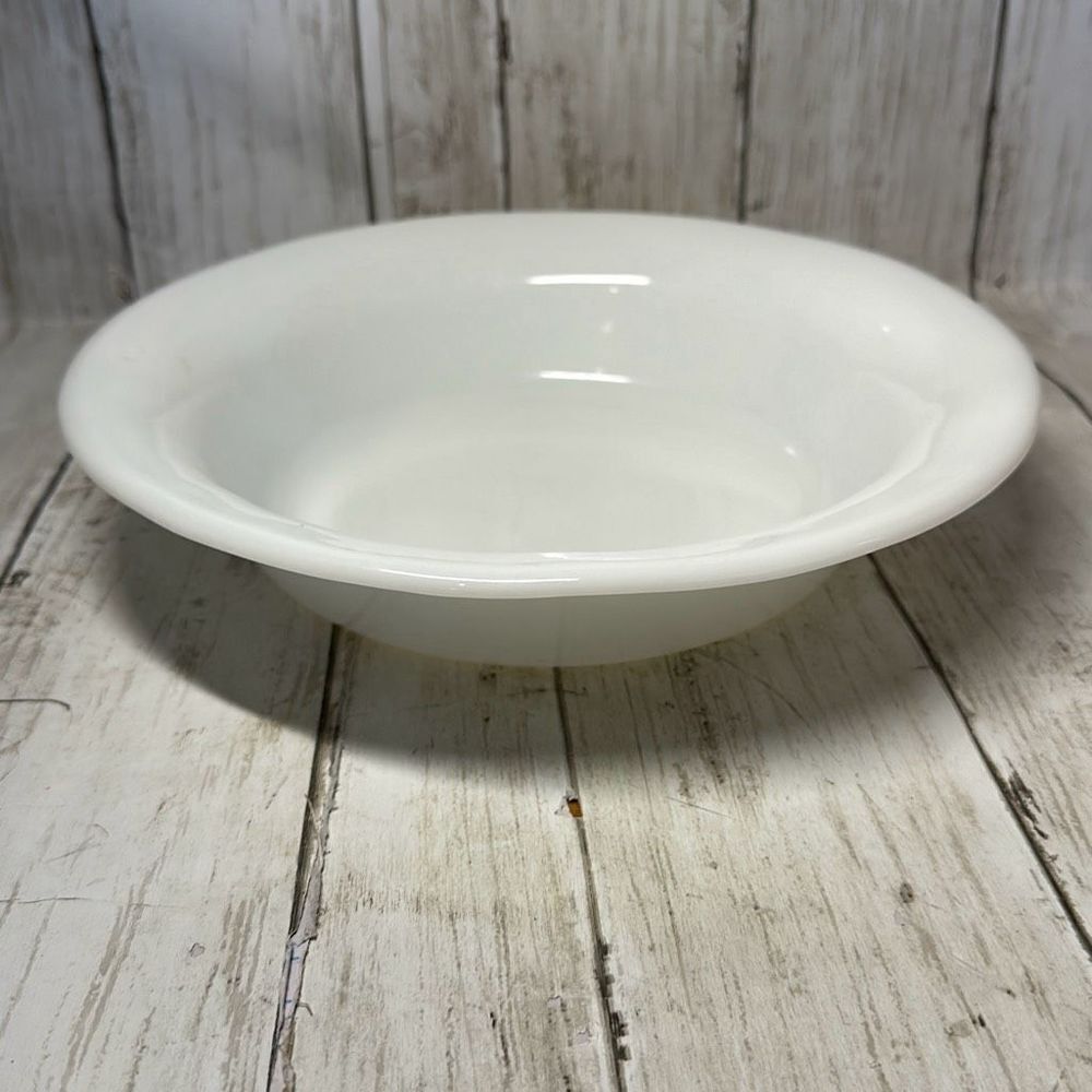 Vintage CORNING WARE TM REG Smooth Milk Glass Serving Bowl 1951 USA 9 3/4”